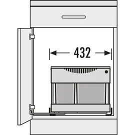 HAILO Abfallsammler 30 l Grau