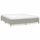 vidaXL Boxspringbett Hellgrau 180x200 cm Stoff1388556