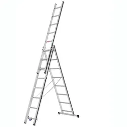 Mehrzweckleiter Hymer ALU PRO, dreiteilig 3x8 Sprossen Länge 2,29 / 5,10 m