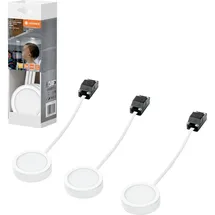 LEDVANCE Undercabinet Spot Puck 65mm 3 x 3W 830 White LED-Unterbauleuchte 3.00W Warmweiß Weiß