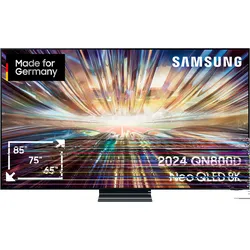 SAMSUNG QLED-Fernseher, G (A-G), schwarz, 65, Fernseher, Neural Quantum 8K AI Gen2 Prozessor, bis zu 165Hz, AI Upscaling, KI TV, Topseller