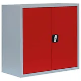 LÜLLMANN Stahlschrank 530304 feuerrot, lichtgrau 80,0 x 38,3 x 75,0 cm, aufgebaut