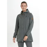 Weather Report Softshelljacke "LILAN", Damen, Gr. 44, grau (dunkelgrau), 96% Polyester, 4% Elasthan, unifarben, normal, hoch geschlossener Ausschnitt, Jacken Softshelljacke, mit verschweißten Nähten