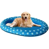 140x96cm Große aufblasbare Haustierhundkatze Wasser Spaß Spielzeug Pool Floats Matratze Durable Oxford Tuch mit Druck Hundepool (Color : Blue)