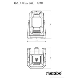 Metabo Baustrahler Kunststoff 2000 lm grün/schwarz