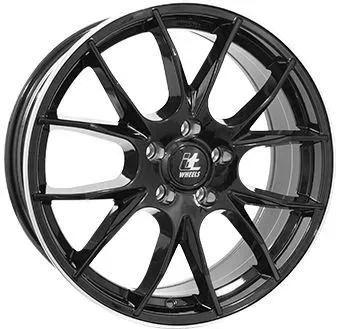 ITWHEELS KIRA shiny black polished lip 7.0Jx17 5x100 ET38