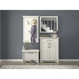 Home Affaire Evergreen 69,9 x 49,1 x 38,5 cm mit Sitzkissen / weiß