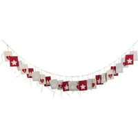 MICA Living Adventskalender Säckchen - braun/rot/grau - ca. 220