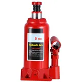 6T Hydraulischer Wagenheber, Hydraulikzylinder Stempelwagenheber Mit Robuster Metallkonstruktion Hydraulikheber Hydraulikflaschenheber, Hebebühne für Auto Van Caravan Fahrzeug