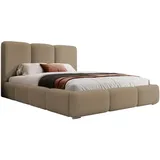 Selsey Polsterbett, Hellbraun, Textil, 2-Sitzer, 140x200 cm, Schlafzimmer, Betten, Polsterbetten