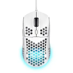 Trust Gaming GXT928W Helox Gaming Maus Federleichte Gaming-Maus mit pulsierender RGB-Beleuchtung für schnelle und flüssige Bewegungen, weiß