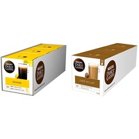 NESCAFÉ Dolce Gusto Caffe Crema Grande, XXL-Vorratsbox, feinste Crema und kräftiges Aroma, 3er Pack (3 x 30 Kapseln) & Café au Lait, XXL-Vorratsbox, Robusta Bohnen, 3er Pack (3 x 30 Kapseln)