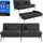 COMHOMA Schlafsofa mit Schlaffunktion, Futonbezug ausklappbar, ecksofa, Gästesofa 3-Sitzer mit Verstellbarer Rückenlehne, Stoff