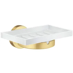Smedbo Home Seifenschalenhalter | Porzellan##Messing gebürstet/Porzellan HV342P