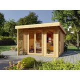 Gartenhaus Gerätehaus Holz Holzhaus Garten WOODTEX naturbelassen Pultdach
