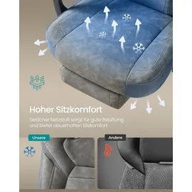 Songmics Gamer-Sessel Holz/Kunststoff Schwarz