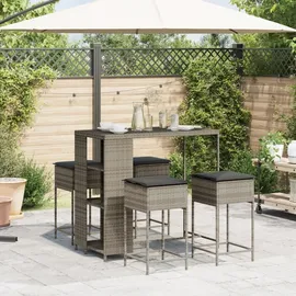 vidaXL Gartenbar-Set 5-tlg. Grau