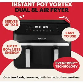 Instant Pot Vortex Dual Heißluftfritteuse 8L schwarz