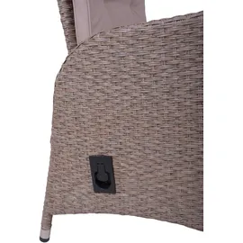 Garden Pleasure Braga Gartenstuhl 68 x 60 x 109 cm weidenbraun/grau 2 St.