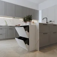 Happy Home Mülleimerschrank 60 l Weiß