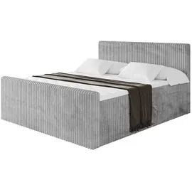 altdecor Boxbett, mit Matratze und Lattenrost - TOLO-Z - 160x200 Cord - Hellgrau