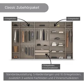 Rauch Schwebetürenschrank Avola 360 x 229 x 62 cm Grau