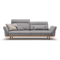 hülsta sofa 3,5-Sitzer hs.460, Sockel in Eiche, Füße Eiche natur, Breite 228 cm grau|schwarz