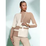 CREATION L Jacquard-Pullover beige 40