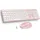 LeadsaiL Tastatur und Maus Set K786 ergonomische Tastatur rosa