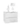 lookway Nachtschrank Aurora II 50 x 40 x 37 cm Weiß/Silber