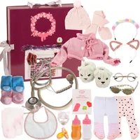 Götz 3403316 Adventskalender im Koffer Gr. S – 24 Überraschungen für Babypuppen 30–33 cm, Kleidung und Zubehör im Puppenkoffer für Kinder ab 3 Jahren