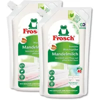 Frosch Weichspüler Mandelmilch 1 Liter pflegend mit Mandelmilch (2er Pack)