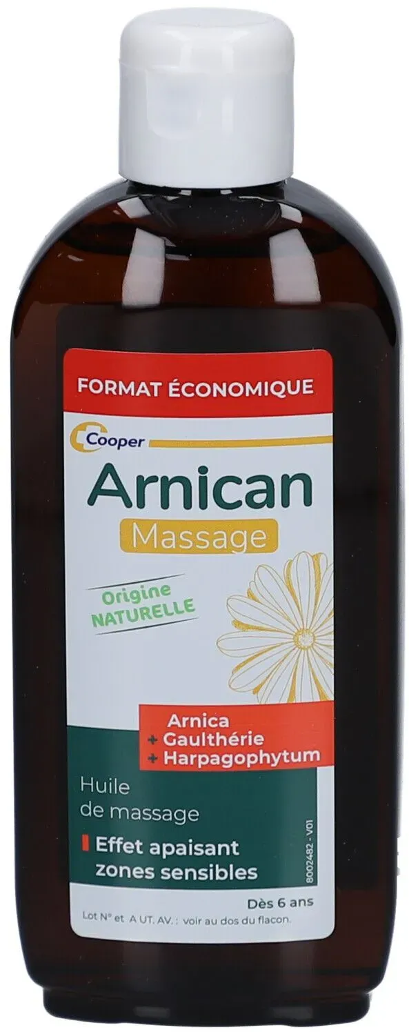 Arnican - Massageolie op basis van arnica, wintergroen en duivelsklauw van natuurlijke oorsprong - Kalmerende werking 200 ml Olie
