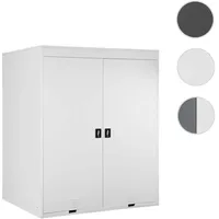 Mendler Fahrradgarage HWC-H66 Fahrradbox Metall hellgrau