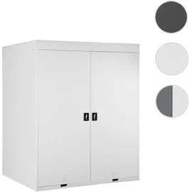 Mendler Fahrradgarage HWC-H66 Fahrradbox Metall hellgrau