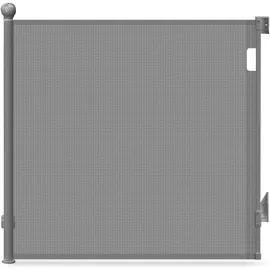VOUNOT Treppenschutzgitter Ausziehbar 0-180 cm Grau