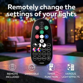 Calex LED Lichterkette 10 Lampen 5 m Schwarz