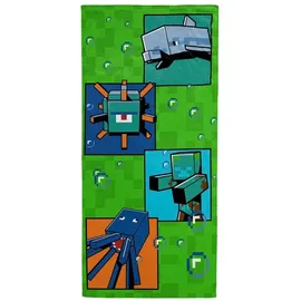 Minecraft Badetuch 70 x 140 cm grün