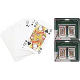 Koopman Spielesammlung Spielkarten Kartenspiel Gesellschaftsspiel 56 Karten 2 / 4 er Set, 4x 56 Stk. (2 Packungen), Poker, Skat, Canasta weiß