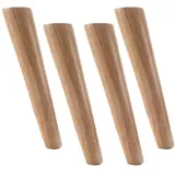 JIAOLUN123 4 Holz Möbelfüße Möbelbeine Holzschrägkegel Möbelfüsse Massivholzmöbel Konische Tischbein Schrankfüße Sofa Füße,Mit Montageplatte und Schrauben(40cm)