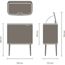 Brabantia Bo Touch Bin 36 l matt black