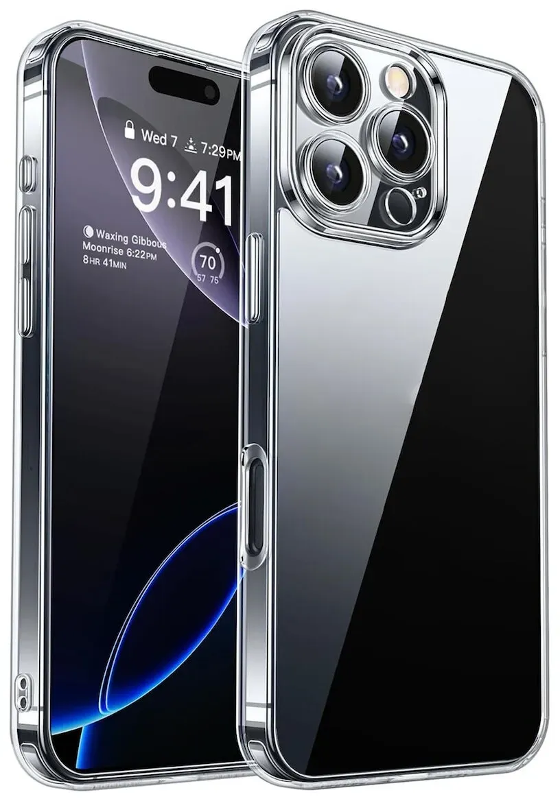 Schutzhülle für iPhone 16 Pro Kamera Case Panzerhülle Handyhülle Cover Tasche Transparent Smartphone Bumper