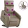vidaXL Massagesessel mit Aufstehhilfe Kunstleder 89,5 x 95,5 x 0 cm Braun