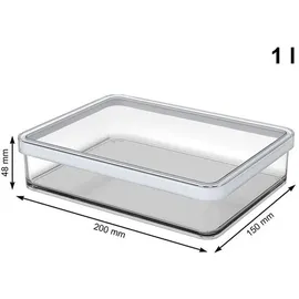 Rotho Dose Loft 1 l Transparent/Weiß