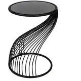 Casablanca modernes Design Casablanca Beistelltisch Ray schwarz,Met/GlasH.54cm