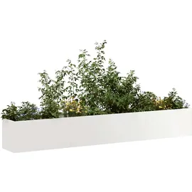 vidaXL Pflanzkübel 280 x 80 x 40 cm Weiß