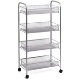 Zeller Present Rollwagen »Mesh« mit vier Ablagekörbe, Höhe 83,5 cm, silberfarben