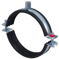 Gelenk-Doppelrohrschelle ''Praktic'' für Rohr 102 - 116 mm mit Kippschraube und Schallschutzeinlage