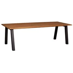 deVries Tisch Vermont Alu-Rahmen/Teakplatte
