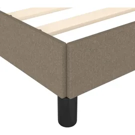vidaXL Bettgestell 200 x 200 cm Taupe